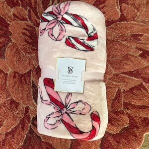 Victoria's Secret Pink and Red Candy Cane Throw